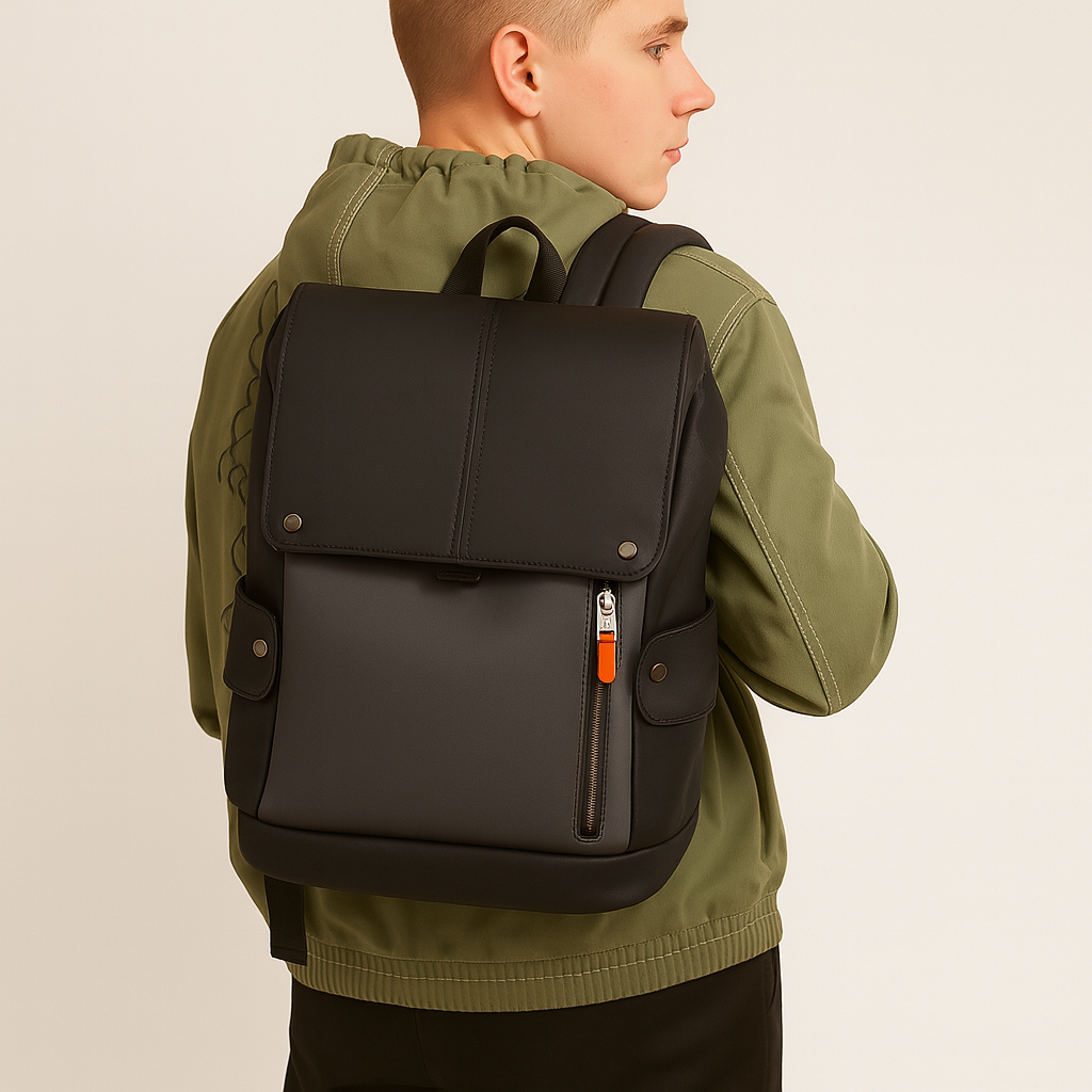 Waterproof Leather Laptop Backpack | Durable Business and Travel Bag