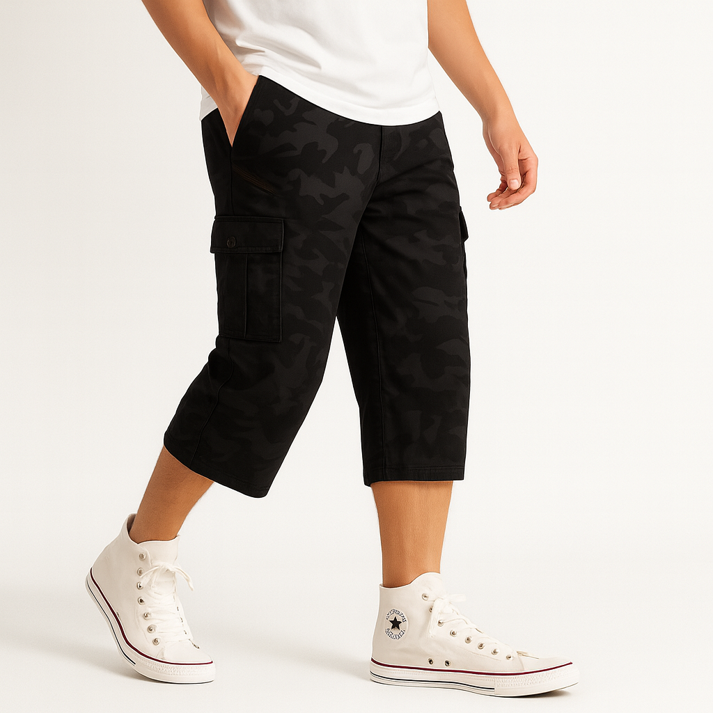 Long Cotton Cargo Shorts | Comfortable Summer Outdoor Wear