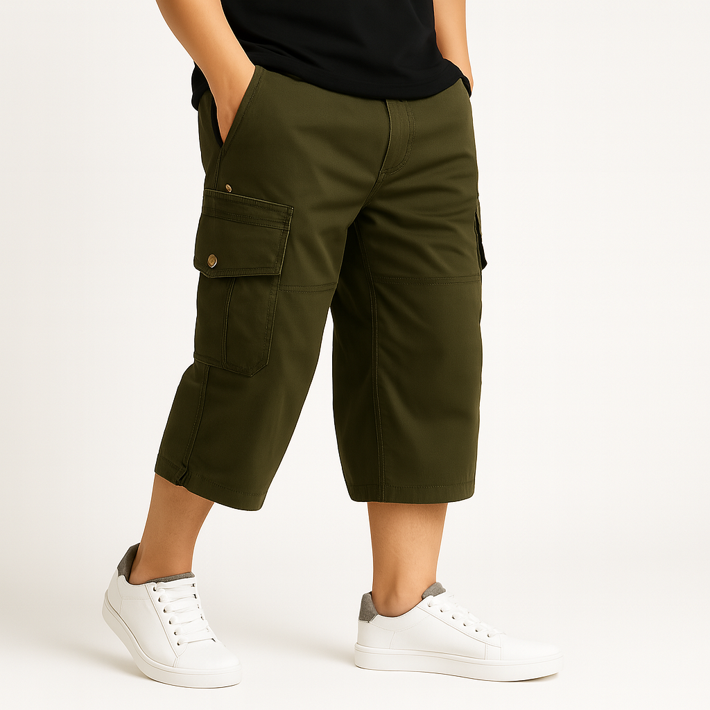 Long Cotton Cargo Shorts | Comfortable Summer Outdoor Wear