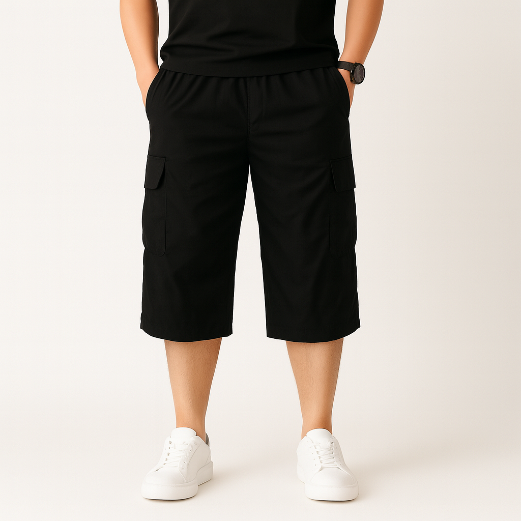 Long Cotton Cargo Shorts | Comfortable Summer Outdoor Wear