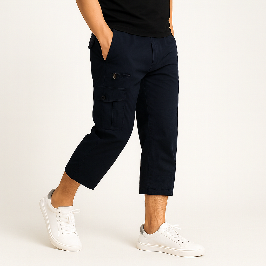 Long Cotton Cargo Shorts | Comfortable Summer Outdoor Wear