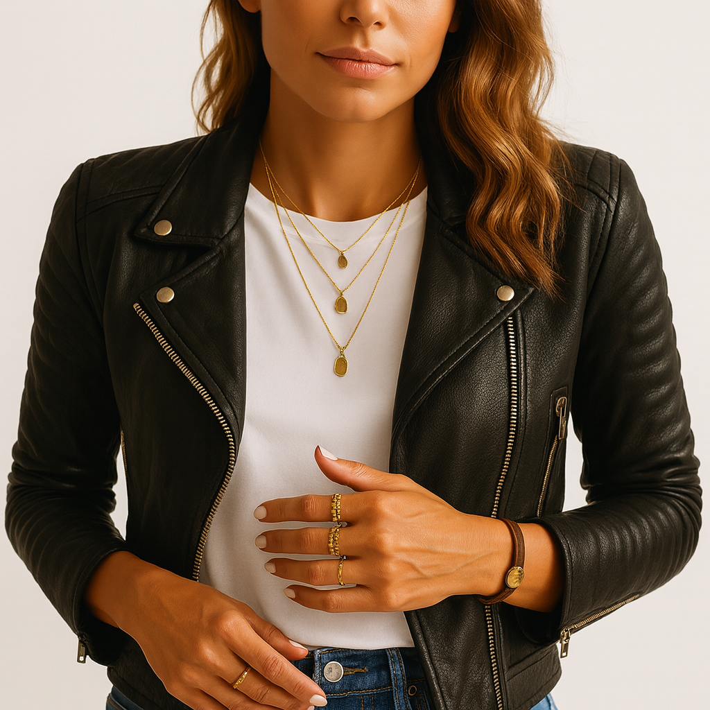 Black PU Material Jacket with Collar | Sleek and Timeless Outerwear