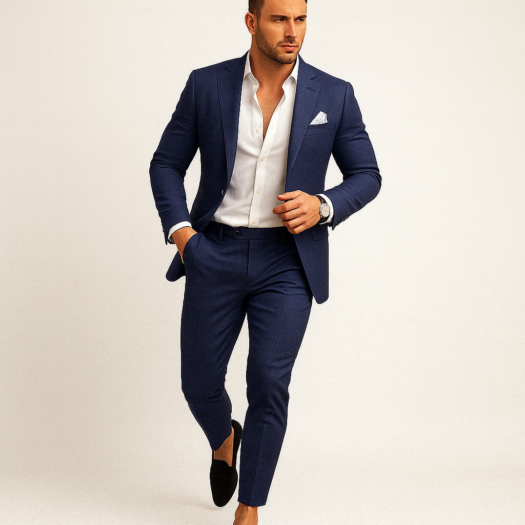 Slim Fit Suit with Blazer and Trousers | Modern Formal Wear