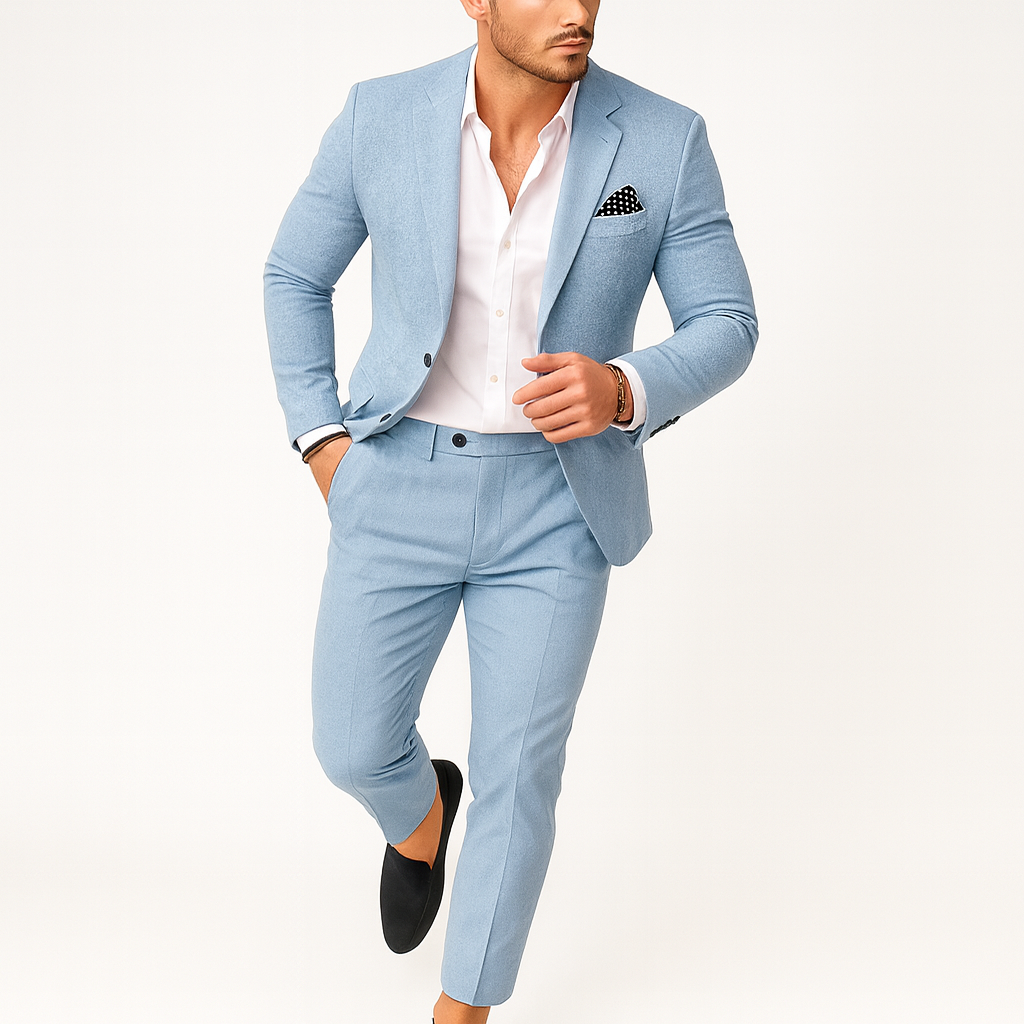 Slim Fit Suit with Blazer and Trousers | Modern Formal Wear