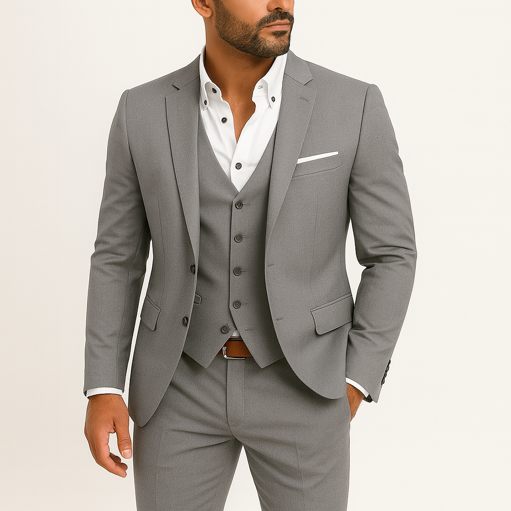 Three-Piece Slim Fit Suit | Modern Formal Wear