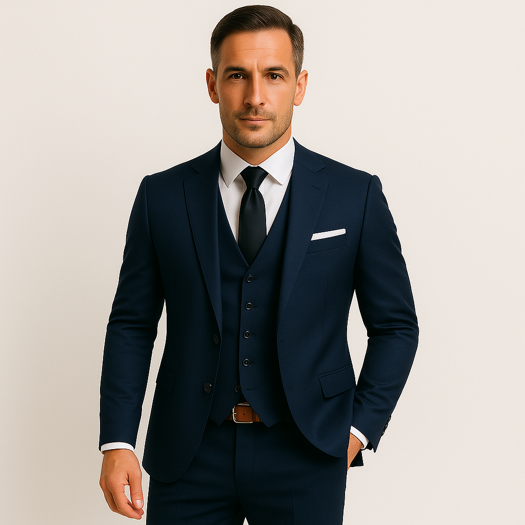 Three-Piece Slim Fit Suit | Modern Formal Wear