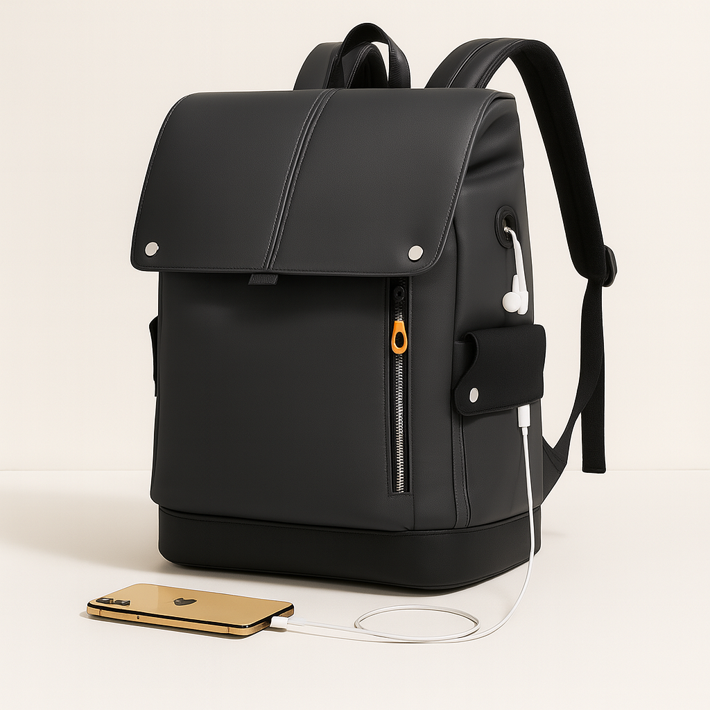 Waterproof Leather Laptop Backpack | Durable Business and Travel Bag