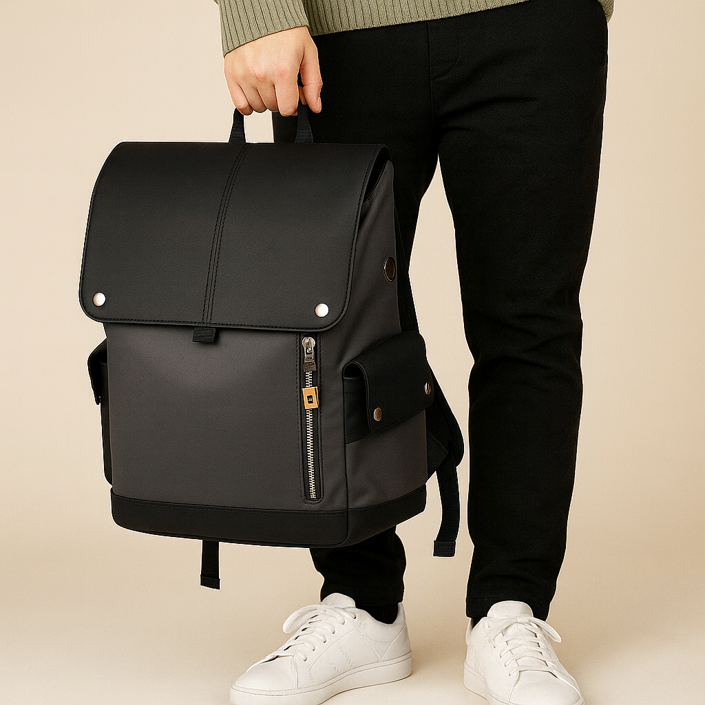 Waterproof Leather Laptop Backpack | Durable Business and Travel Bag